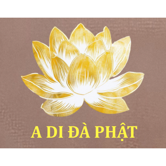 Hình in pét ủi nhiệt vải áo,mũ,nón,balo,túi sách,...mẫu hoa sen A DI ĐÀ PHẬT may mắn bình an,ủi tại nhà bằng bàn ủi