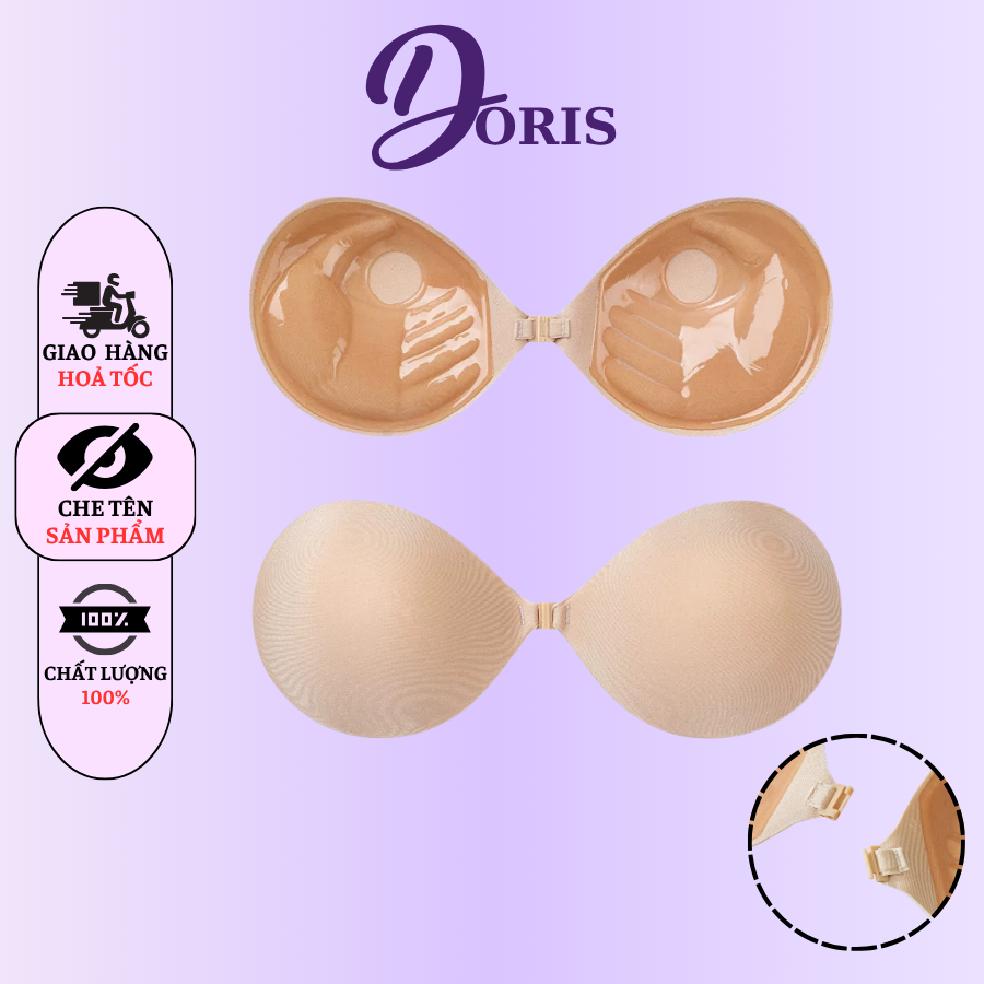 Áo Dán Ngực Silicon Đệm Dày – Miếng Dán Ngực Tạo Khe, Không Lộ Dây, Kèm Dây Trong DORIS 0127