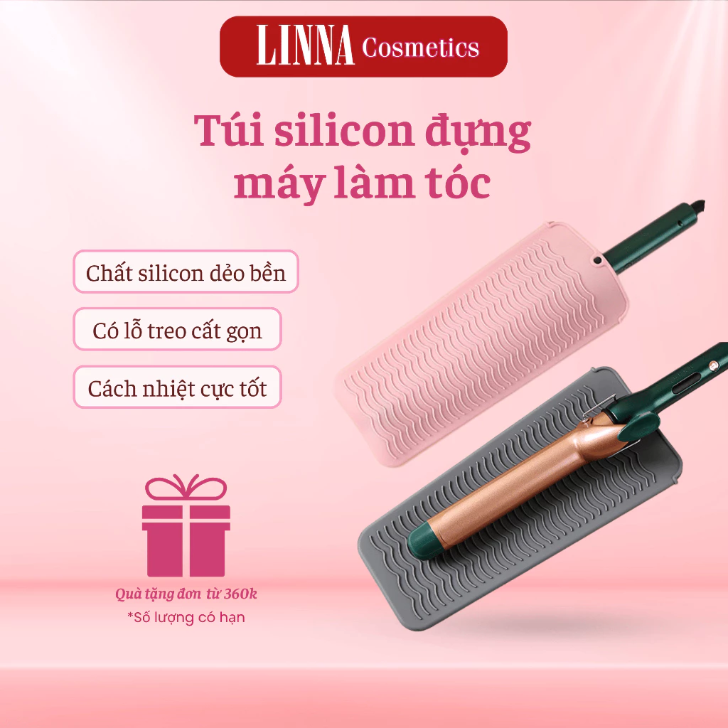 Túi Đựng Máy Duỗi Uốn Tóc Silicon Cách Nhiệt, Chống Nóng, Bảo Vệ Tiện Dụng Khi Di Chuyển