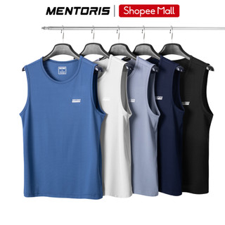 Áo Tanktop Nam MENTORIS Vải Thun Lạnh, Form Suông, Co Giãn Thoáng Mát, Vận Động Thoải Mái MTT01