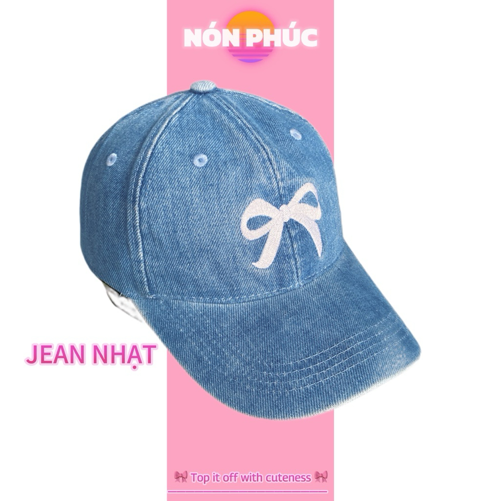 MŨ KẾT JEAN NƠ DENIM HOTTREND MÙA HÈ