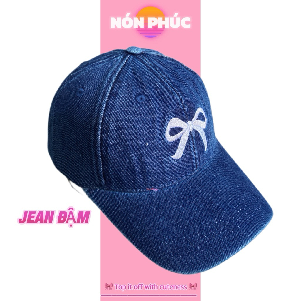 MŨ KẾT JEAN NƠ DENIM HOTTREND MÙA HÈ