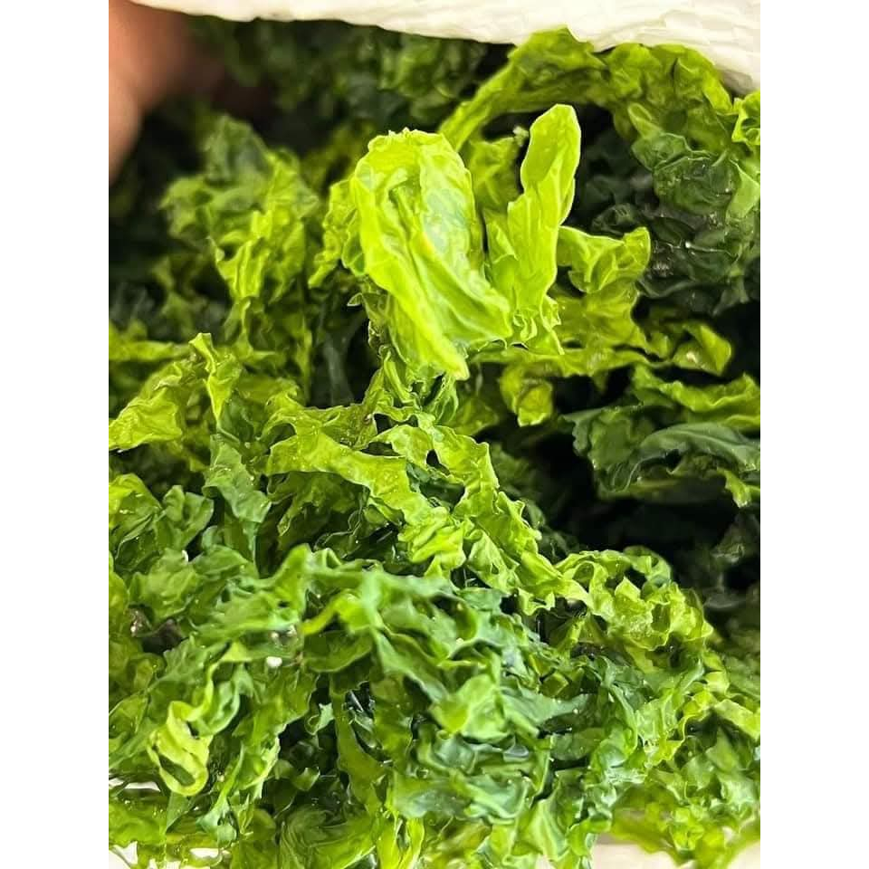 Rong xà lách( rong lục) Đảo Khánh Hoà khô tự nhiên - dùng nấu canh,chiên trứng, làm bánh