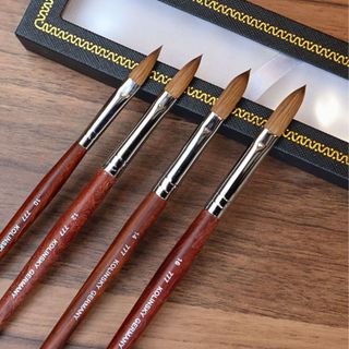Cọ Bột Lông Chồn Kolinsky Đức 777 Size S10, S12, S14, S16 Bấm Đầu - Cọ Đắp Bột Kolinsky 777 Chính Hãng Thegioinail666