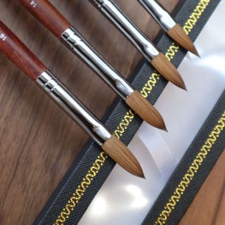 Cọ Bột Lông Chồn Kolinsky Đức 777 Size S10, S12, S14, S16 Bấm Đầu - Cọ Đắp Bột Kolinsky 777 Chính Hãng Thegioinail666