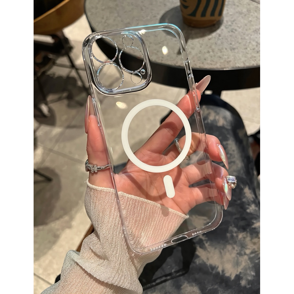 Ốp LIKGUS trong cứng viền cứng siêu mỏng không ố màu bảo vệ camera dành cho iphone 17/16/15/14/13/12/pro/promax/air/plus