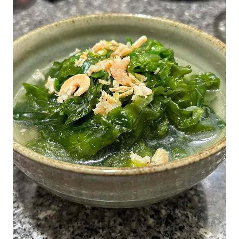 Rong xà lách( rong lục) Đảo Khánh Hoà khô tự nhiên - dùng nấu canh,chiên trứng, làm bánh
