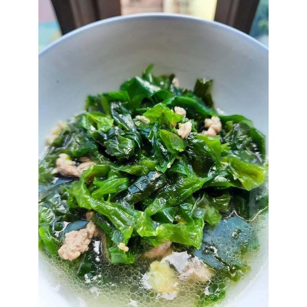 Rong xà lách( rong lục) Đảo Khánh Hoà khô tự nhiên - dùng nấu canh,chiên trứng, làm bánh