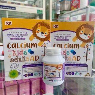 Viên sữa CALCIUM KIDS hỗ trợ phát triển chiều cao, giúp xương răng chắc khỏe, chống còi xương ở trẻ nhỏ, hộp 60 viên