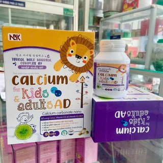 Viên sữa CALCIUM KIDS hỗ trợ phát triển chiều cao, giúp xương răng chắc khỏe, chống còi xương ở trẻ nhỏ, hộp 60 viên