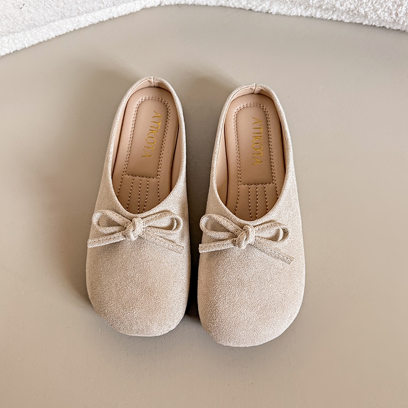 Atikota Sandal đế bằng cho nữ thoáng khí thoải mái, kiểu dáng thường ngày sandal nửa xỏ ngón cho bé gái