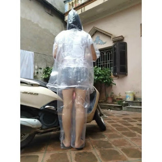 2 bộ áo mưa trắng trong siêu nhẹ,áo mưa bộ màu trắng