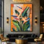 Tranh Hoa Thiên Điểu Nghệ Thuật – Tranh Hoa Lá Decor Nhà Ở, Quán Café, Spa Tráng Gương Đẹp Decor Phòng Khách