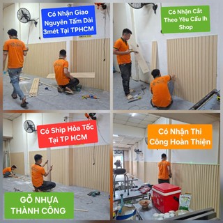 TẤM ỐP TƯỜNG 4 SÓNG THẤP NHỰA PVC VÂN GỖ LOẠI NGẮN (DÀI 1m45 ) Nhận thi Công