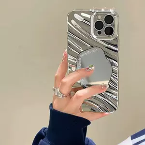 Mạ gương bạc cho iPhone 17air16promax trường hợp cao cấp ánh sáng xa xỉ