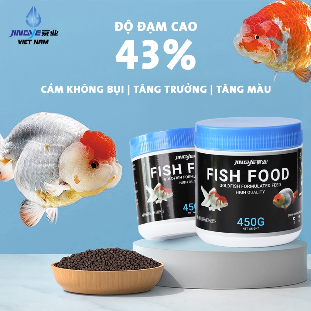 [Hạt Chìm] Cám JINGYE - Thức Ăn Cao Cấp Cho Cá Vàng Goldfish Ranchu Oranda . Đạm Cao Cá Lên Màu Đẹp