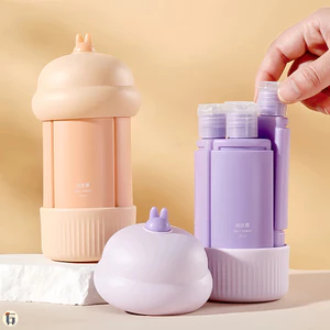 Bộ Chai chiết 4 trong 1 khi đi du lịch, chai chiết dầu gội/sữa tắm/sữa rửa mặt khi đi du lịch
