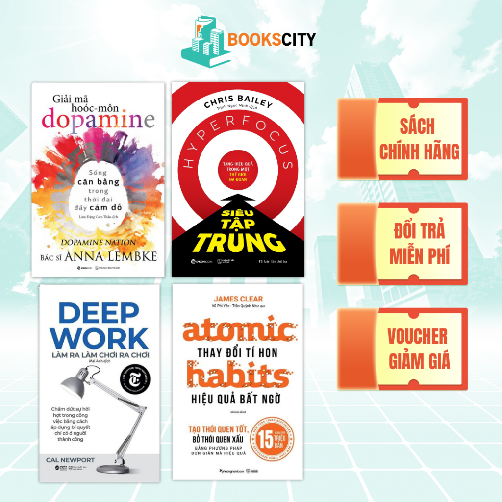 Sách - Combo Deep Work - Làm Ra Làm Chơi Ra Chơi và Siêu Tập Trung, Atomic Habits - Thay Đổi Tí Hon Hiệu Quả Bất Ngờ
