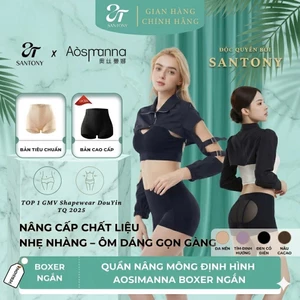 Quần Định Hình Nâng Mông Santony 6836 - Bản Cao Cấp Lycra, Đẩy Đỉnh Mông 8cm, Siết Eo Aosimanna