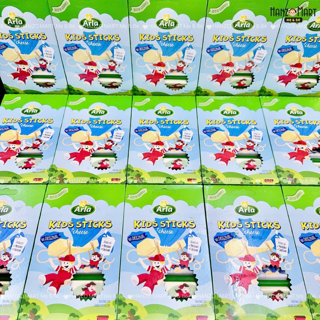 Phô Mai Que Trẻ Em Arla Kids Sticks 108g – Bổ Sung Canxi, Dinh Dưỡng Cho Bé