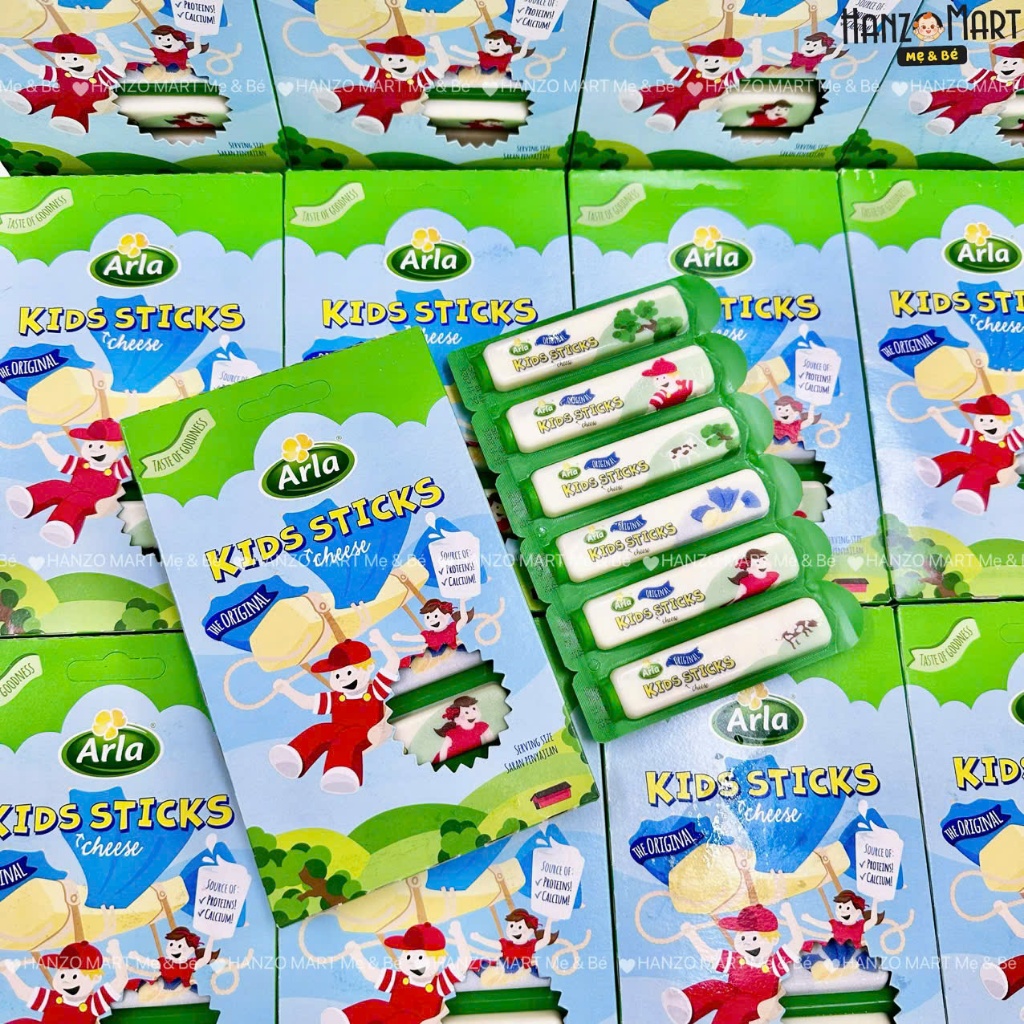 Phô Mai Que Trẻ Em Arla Kids Sticks 108g – Bổ Sung Canxi, Dinh Dưỡng Cho Bé