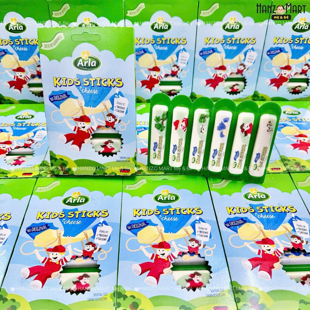 Phô Mai Que Trẻ Em Arla Kids Sticks 108g – Bổ Sung Canxi, Dinh Dưỡng Cho Bé