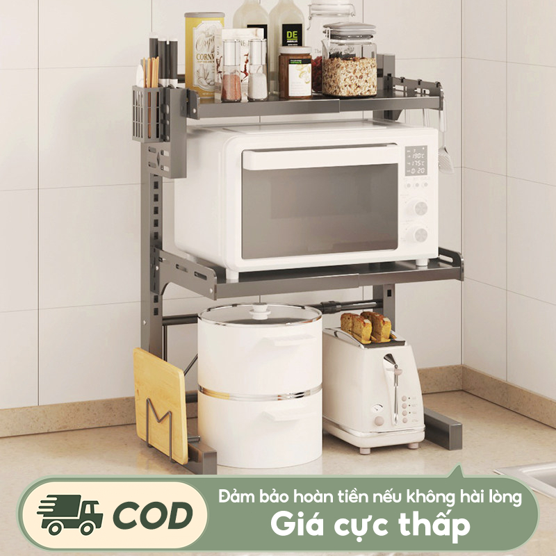 Kệ Lò Vi Sóng Có thể mở rộng Kệ đựng đồ đa năng thép cacbon Kệ để đồ nhà bếp