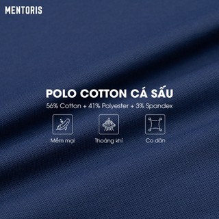 Áo Polo Nam MENTORIS Vải Cotton Mềm Mịn, Form Regular Fit, Thoáng Khí, Phong Cách Basic MPL11R