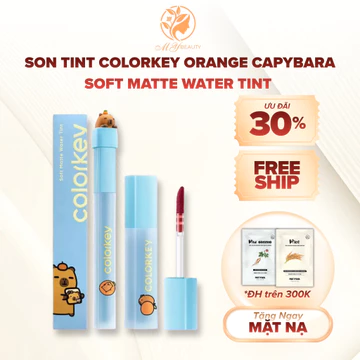 Son Tint Colorkey Orange Capybara Soft Matte Water Tint Lâu Trôi Lên Màu Tôn Da