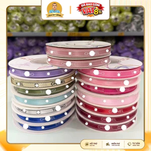Ruy Băng C.h.a.n.n.el 1cm – Ruy Băng Lụa Cao Cấp Trang Trí Giỏ Quà, Gói Hoa, Làm Nơ Đẹp