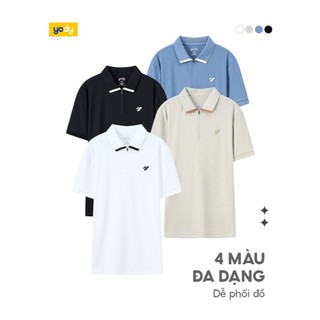 [COOLER & CLOSER] Áo polo nam dáng slimfit YODY có khóa kéo trẻ trung MCPO26A034