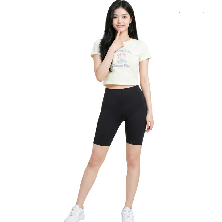 Quần Legging Ngắn Nữ Madela Dáng Lửng Cạp Cao Co Giãn 4 Chiều Thoải Mái, Legging Đùi Nữ Nâng Mông Ôm Body.