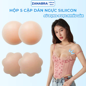 Miếng dán ngực silicon dán ti tàng hình, silicon siêu mỏng siêu dính thoáng khí sử dụng nhiều lần ZANABRA