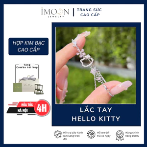 [ HỢP KIM BẠC Lắc tay Hello Kitty bạc S925 Tặng Người Yêu, Lắc Tay nữ không gỉ IMOON068