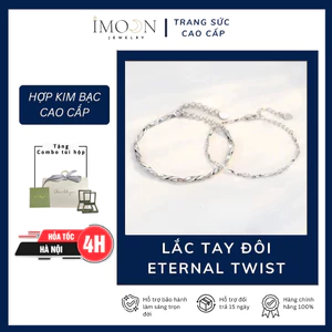 Vòng Tay Đôi "Eternal Twist" bạc S925 Không Gỉ Tặng Người Yêu, Lắc Tay Đôi Tình Yêu IMOON017