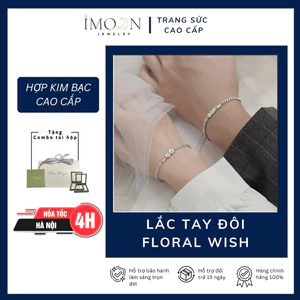 Vòng Tay Đôi "Floral Wish" bạc S925 Không Gỉ Tặng Người Yêu, Lắc Tay Đôi Tình Yêu IMOON018
