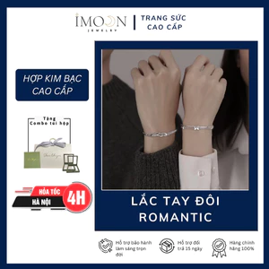 Vòng Tay Đôi "Romantic" bạc S925 Không Gỉ Tặng Người Yêu, Lắc Tay Đôi Tình Yêu IMOON061