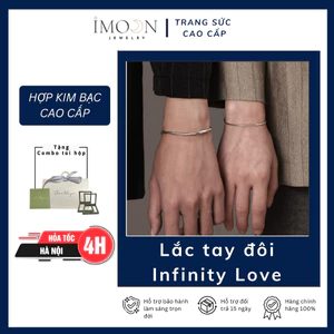 Vòng Tay Đôi "Infinity Love" bạc S925 Không Gỉ Tặng Người Yêu Nam Nữ IMOON03