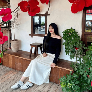[HOẢ TỐC] Chân Váy Suông Dài Lưng Thun Vải Gió Nhăn Freesize Phong Cách Hàn Quốc | H Skirt
