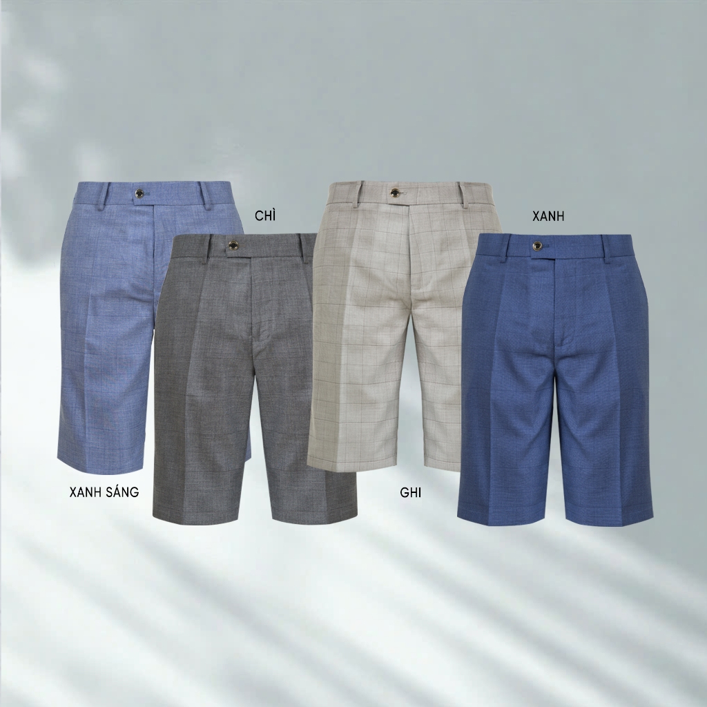 Quần short âu cao cấp MASCULINE MSA25.1 - Quần đùi nam thoáng mát co giãn nhẹ dáng regular fit