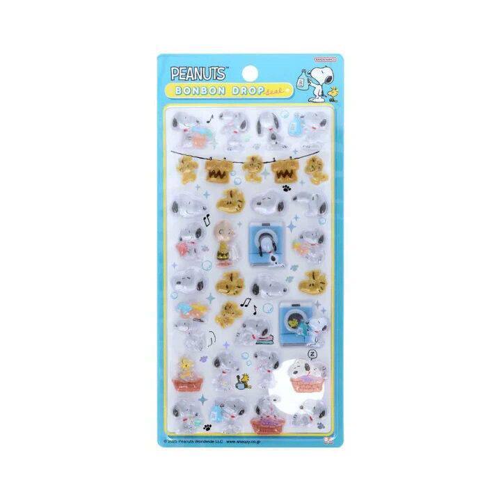 Sticker Nổi 3D Snoopy Chó Hoạt Hình Pha Lê Trong Veo Chống Nước - Dán Sổ Tay, Điện Thoại, Laptop Trang Trí DIY Cực Xinh