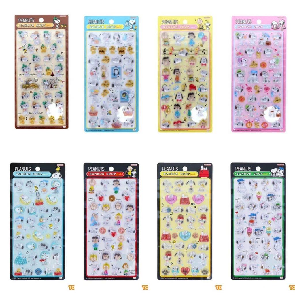 Sticker Nổi 3D Snoopy Chó Hoạt Hình Pha Lê Trong Veo Chống Nước - Dán Sổ Tay, Điện Thoại, Laptop Trang Trí DIY Cực Xinh