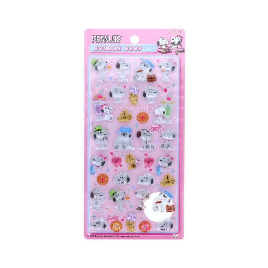 Sticker Nổi 3D Snoopy Chó Hoạt Hình Pha Lê Trong Veo Chống Nước - Dán Sổ Tay, Điện Thoại, Laptop Trang Trí DIY Cực Xinh