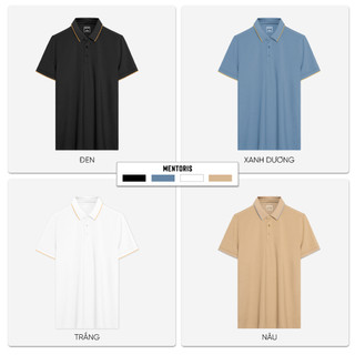 Áo Polo Nam MENTORIS, Form BASIC Tôn Dáng, Vải Cotton Thoáng Mát, Co Giãn, Nhiều Màu MPS207R