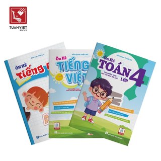 Sách - Bộ Ôn Hè Toán, Tiếng Việt, và Tiếng Anh 4 - Dành cho học sinh lớp 4 lên lớp 5 (chương trình mới nhất)