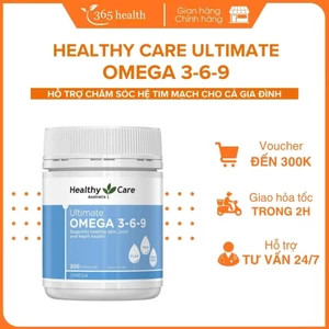 Viên Uống Healthy Care Ultimate Omega 3-6-9 Lọ 200 Viên Hỗ Trợ Tốt Cho Tim Mạch (Hàng Nhập Khẩu Úc)