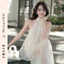 Váy Cổ Yếm Tơ Lụa Dáng Dài Phối Tầng Cao Cấp Sang Trọng - JOLIE