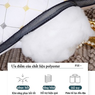 Gối ngủ Gối trần quả trám Ruột gối kim cương cao cấp Ngủ ngon Thoáng khí Kích thước 50x70cm(1 chiếc)