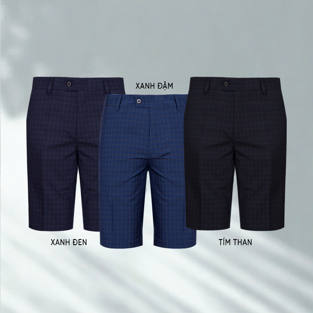 Quần short âu nam MASCULINE MSA25.2 - Form regular fit chất liệu cotton phù hợp đi biển dạo phố