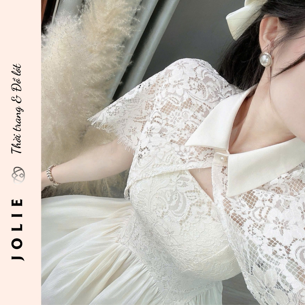 Đầm Dạ Hội Phối Ren Và Chân Váy Voan Dáng Dài Cao Cấp Sang Trọng - JOLIE